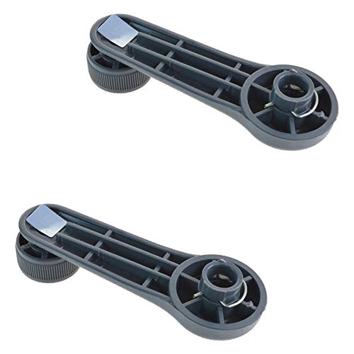 Image of TRQ Window Crank Handle Set Gray Compatible with 1995-2006 Hyundai Accent 1996-2000 Elantra 1999-2001 Sonata