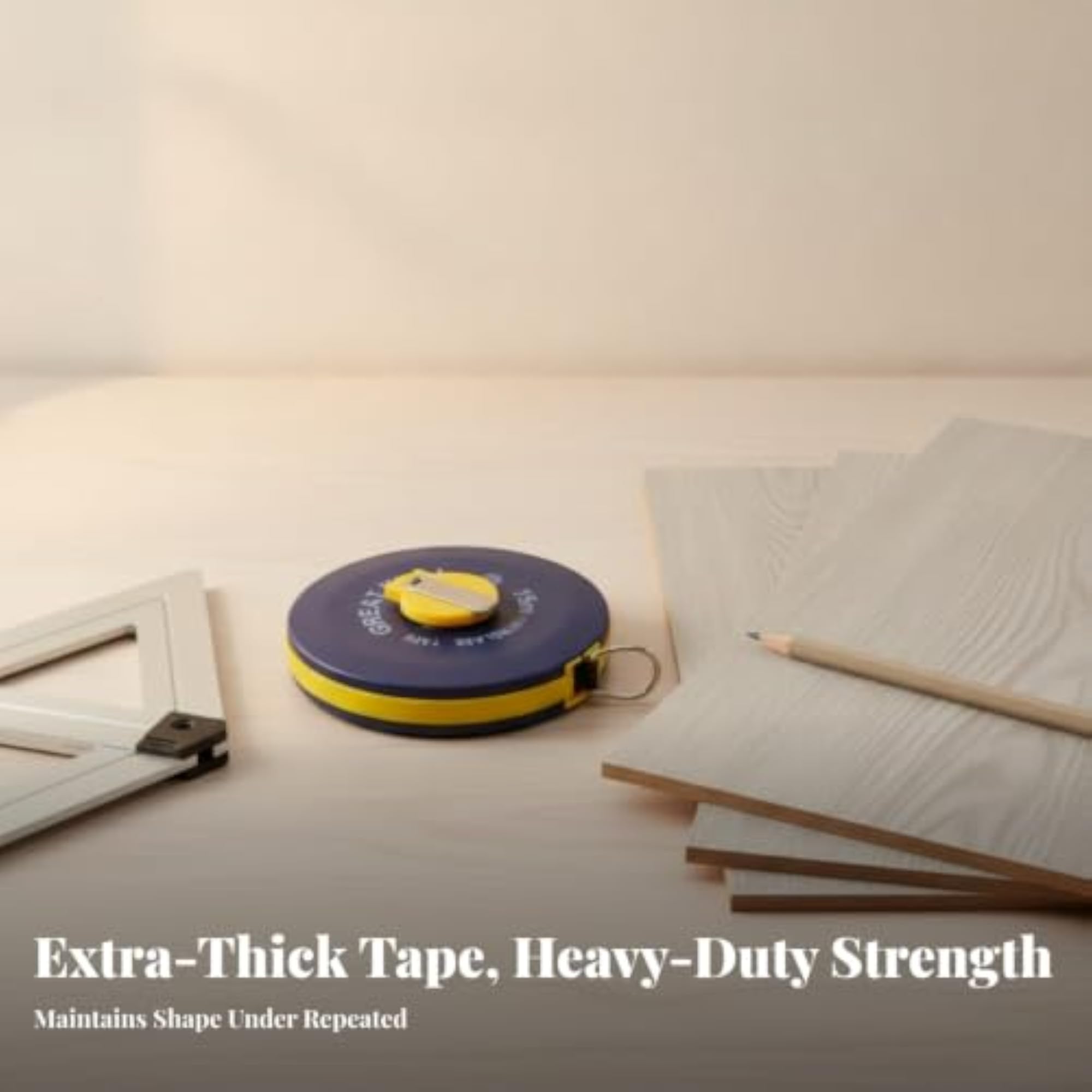 Pull-out Fiberglass Tape Measure Metal Hook Disc Tape Measure