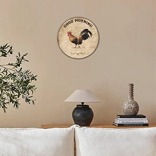 Horloge murale cadeau en bois coq pour oiseaux de ferme