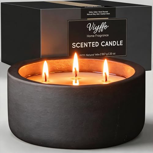 Viyffo 20oz Large Scented Candle – Eucalyptus & Rosemary, 3