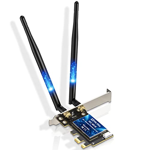 Vis Viva Pcie Wifi 6E Card Bluetooth 5.3 Ax 5400 Mbps Ax210 Tri-Band 6Ghz/5.8Ghz/2.4Ghz Pci-E Wireless Wifi Network Adapter Card For Desktop Pc Windows10/11 64-Bit #TOP1