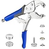 YZS Screw Snaps Locking Pliers Kit Snap Tool, Includes 10 Sets 15mm Snaps for Boat Cover,Replacing M