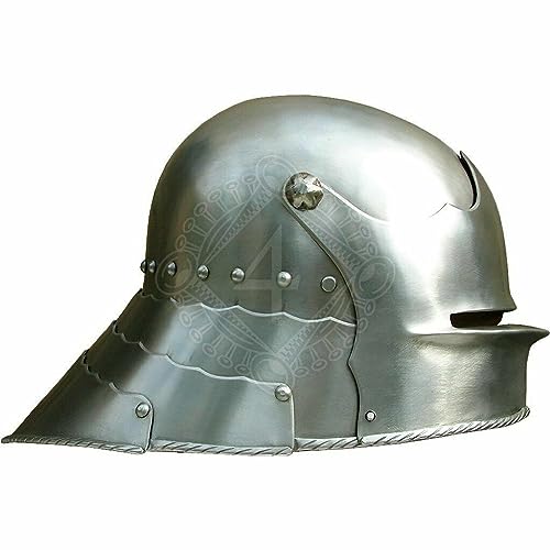 Historical Gothic German Sallet Helmet Medieval European Warrior Helmet Knight Sallet Helmet Viking Crusaders Armor Helmet Tournament Fighting Helmet LARP Roleplay Costume