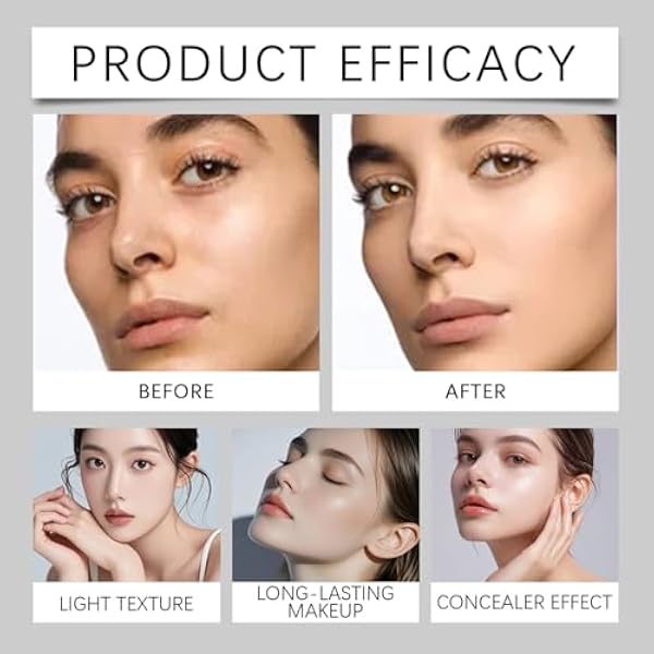 Moisture Cushion Foundation, водостойкий консилер, увлажняющий, долговременный портативный дизайн для ежедневного использования для женщин и девушек, 1,61 x 2,76