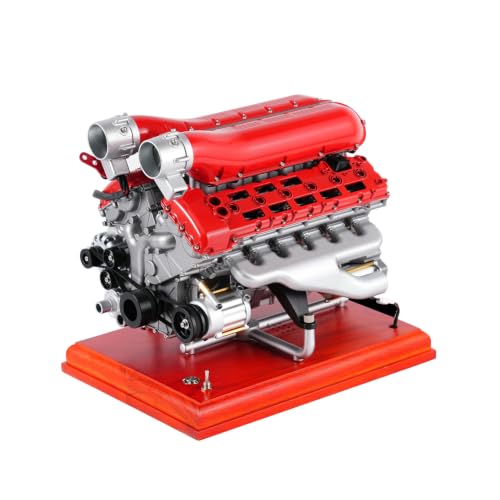 Image of WHEELFUN RC HOBBY TECHING DM108 V12 Engine Model Kit 800 + Parts Metal DIY Mechanical Assembly Working Display Model Battery Charging Cable Gift