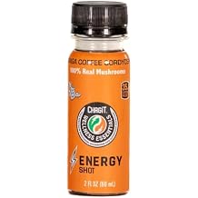 Energy Shot, Mushroom Wellness Shot, Chaga, Coffee, cordyceps, Pure Liquid Extract, Box of 15