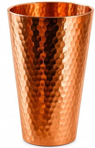 SYTH 18 Oz Pure Copper Cup for Drinking, 100% Pure Copper Tumbler | Solid Copper Ayurvedic Water Tumbler,Iced Tea Cold Retentive Mug For Moscow Mule, Cocktails, Everyday Use Cups