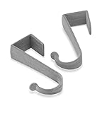 Whitmor Flocked Over The Door Hooks S/2