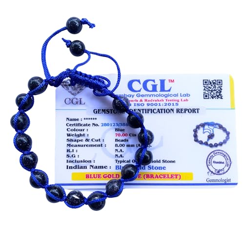 Image of Apnisanskriti Premium Lab Certified Round Crystal Gem Stone Beads Bracelet (8mm, AAA Quality, Free Size)