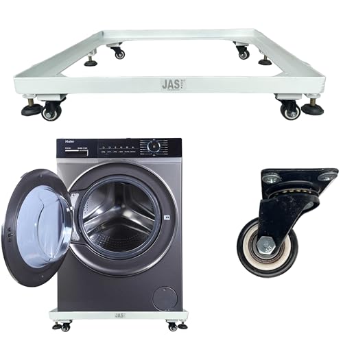 Image of JASDONE Heavy Duty Stands 24 inch x 23 inch inches / Front Load Washing Machine / Compatible with BOSCH 6.5kg, 7kg, 7.5kg, 8kg, 8.5kg / SAMSUNG 8kg, 9kg, 10kg / LG 8kg to 10kg JASDONE Grip Stand & Trolley / Compatible with BOSCH Washing Machine Stand Trolley
