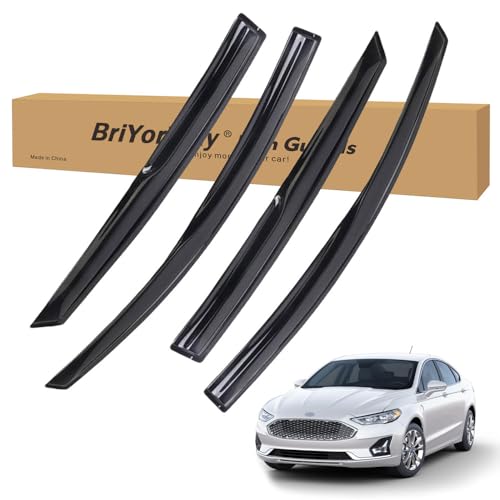 Vent Shades Rain Guards for Ford Fusion 2013 2014 2015 2016 2017 2018 2019 2020 Accessories, for Ford Fusion Window Deflectors Window Visors