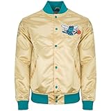 Mitchell & Ness M&N Chaqueta de satén ligera – Charlotte Hornets dorado, dorado, L