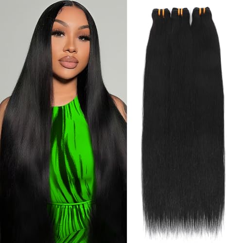 16A Raw Straight Bundles Human Hair Bundles,20 22 24 Inch,Triple Lifespan,Burmese Virgin Remy Hair Extensions,No Tangle Shedding