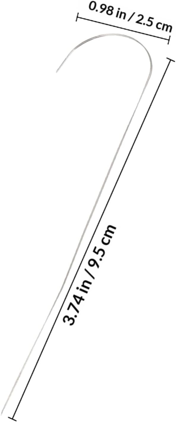 Anneome 4Pcs Beading Needles Curved Manual Bead Needles for Jewelry Making for Sewing Bead Threader for Various of Beads