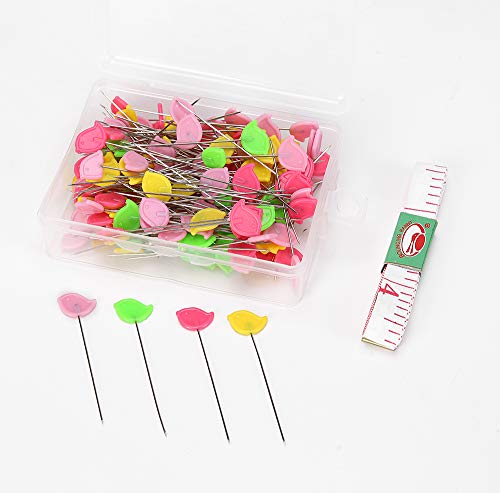 MUYAO 150 Pieces Flat Button Head Pins, Sewing Pins Quilting Pins for Sewing DIY Projects Dressmaker Jewelry Decoration (Assorted