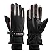 Gants d'hiver pour femme - Écran tactile - Imperméable - Gants de ski - Gants chauds - Gants de course - Gants de moto épais - Gants de moto pour le cyclisme, la course, le ski, Noir , taille unique