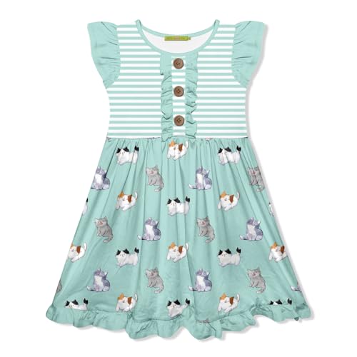 Girls Flutter Sleeve Dress, Kids 2-10 Years