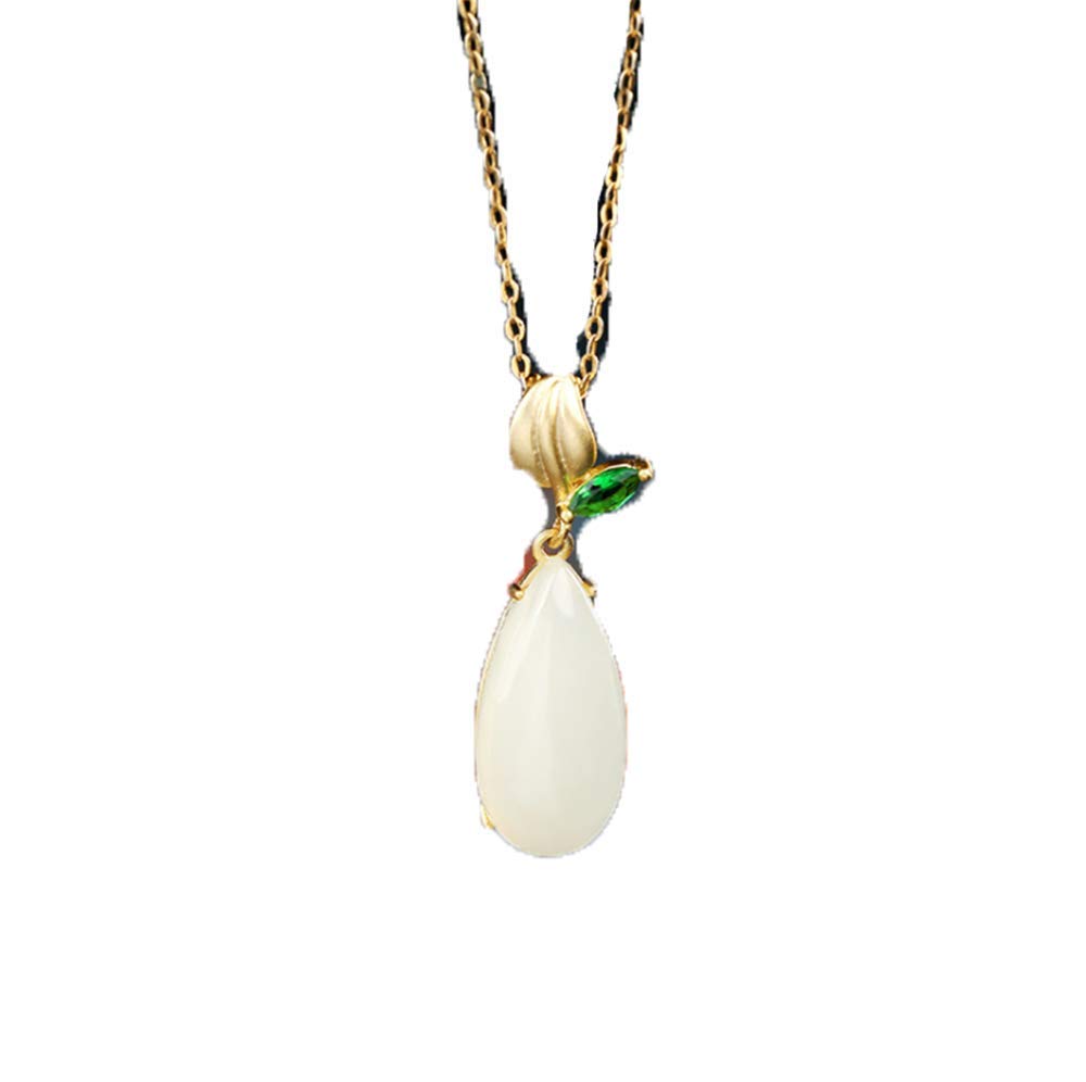 Pendentif en jade Hetian blanc de qualité supérieure pour femme élégante