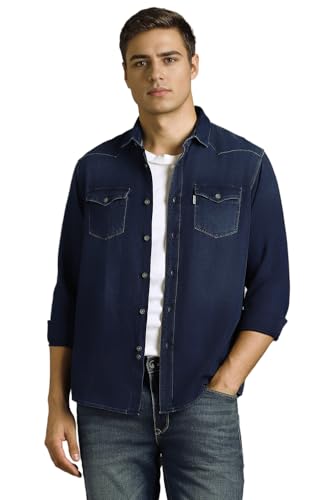 Image of Louis Philippe Men's Cotton Solid Slim Fit Shirt