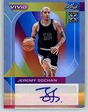 2022-23 Leaf Vivid Autographs Gray #BA-JS1 Jeremy Sochan XRC RC Rookie AUTO 5/40 Basketball Trading Card