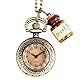 OFKPO Vintage Damen Taschenuhr,Taschenuhr Halskette mit Flasche,Gut Geschenk für Mädchen