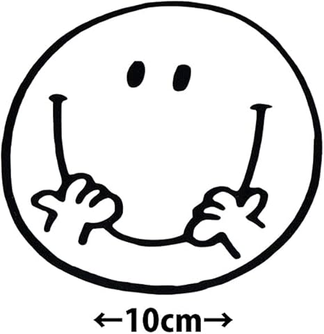 Amazon Co Jp インテリアシール スマイル 2枚入り 艶なし黒 ニコちゃんマーク ノートｐｃ Diy 工具 ガーデン