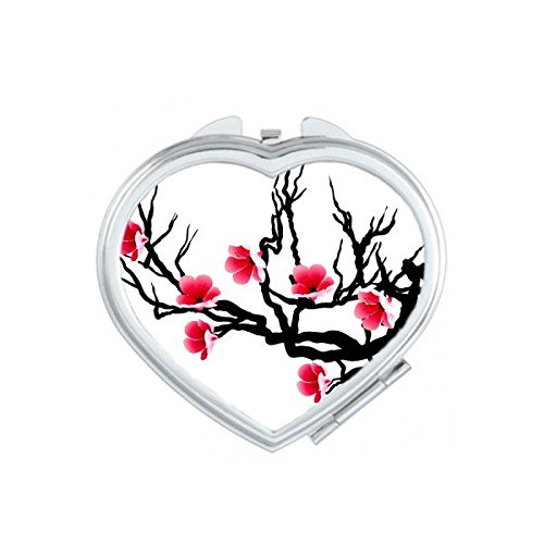 Miroir compact sakura japonais pour retouches maquillage au quotidien
