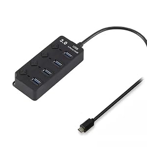 USB C Hub 3 0 USB Extender Splitter for Laptop with Individual Switch 1 to 4 Multiport USB
