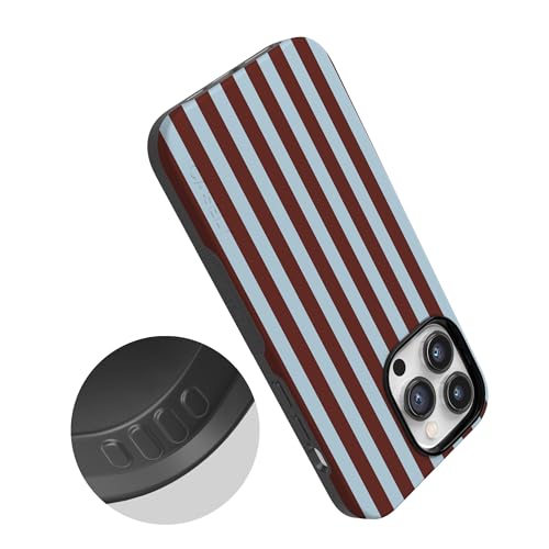 Casely iPhone 14 Pro Max Case | Sunday in Brooklyn | Chocolate Blue Stripes | Bold Protective Design | Compatible with MagSafe by Casely - Image 3