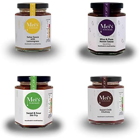 Mei's Homemade Original Flavours Selection (4 Jars) Dip Spread Cooking Sauce Gluten Free 100% Plant-Based Cover