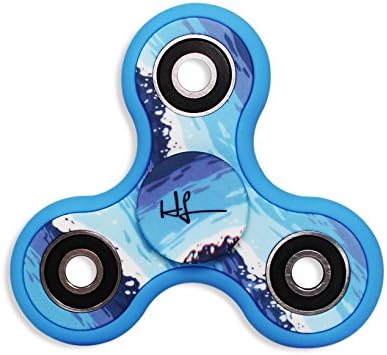 Hand Spinner Fidget Spinner Stress Relief Toy With Integrated Silicone Protector EDC Focus Tri-Spinner Toy for Adults and Children (Ocean)