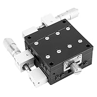 60 x 60 mm manueller Linear-Tisch mit XY-Achsen-Trimmplattform für präzise Feineinstellung | Schiebetisch für lineare Bewegung | Handbetriebene Positionierplattform