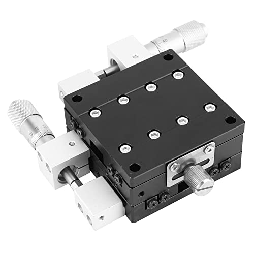 60 x 60 mm manueller Linear-Tisch mit XY-Achsen-Trimmplattform für präzise Feineinstellung | Schiebetisch für lineare Bewegung | Handbetriebene Positionierplattform