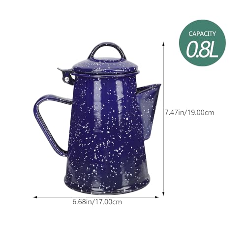 Garneck Enamel Coffee Pot Oil Kettle Kitchen Teapot Kitchen Supplies Camp Water Kettle Practical Water Kettle Water Storage Kettle Tea Pots for Loose Tea Water by Garneck - Image 5