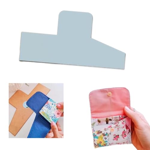 Quick and Easy Purse Sewing Templates, Acrylic Sewing Patterns & Templates DIY Handicraft Lovers,Pocket Hand Stitch Template for Sew Coin Purses Storage Bag ﻿ (L)