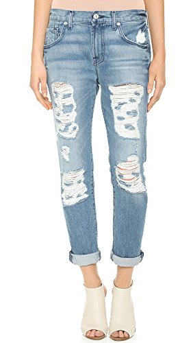 7 For All Mankind Women's Relaxed Skinny with Shredding Jean
