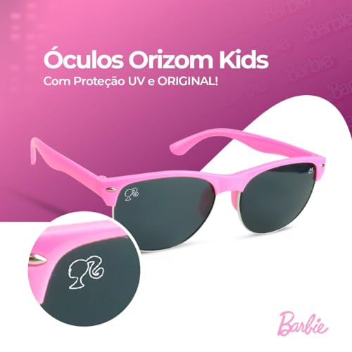 Kit Relógio digital rosa da Barbie acompanha Oculos com proteção UV e relógio Bracelete