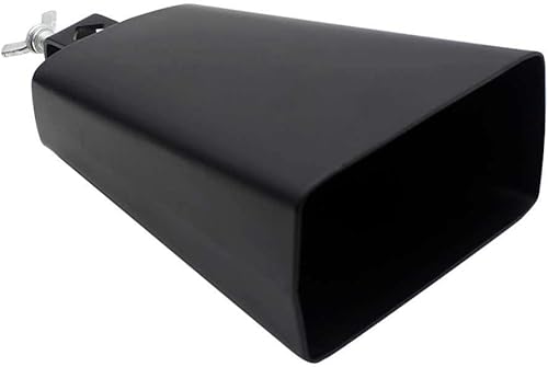 Miniatura 9 de Cencerro de 6 pulgadas de metal de acero para vaca, fabricante de ruido con barra de cencerro, montaje de campana de instrumento para batería, kit