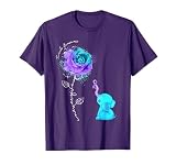 Suicide Prevention Awareness Flower Elephant Ribbon Tee T-Shirt