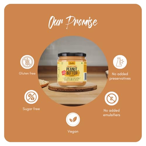 Image of Classic Peanut Butter | Smooth & Creamy | 100% Roasted Peanuts | No Added Sugar, No Palm Oil | Protein-Rich Spread | 350 g