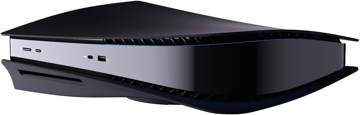 EGOTECH 5ides Custodia Protettiva per PS5 Disc Edition, Doppia Cover Antigraffio per Playstation 5, Custodia Prtettiva Antigraffio Antipolvere (BLACK)