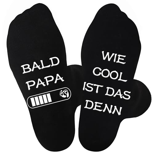 Jeasona Du Wirst Papa Socken 43-46 Werdender Papa Geschenk Geburtstag Vatertag Lustig Geschenke für Werdende Väter 2024 Lustige Geschenke für Werdende Väter Vatertagsgeschenk für Papa Von Baby