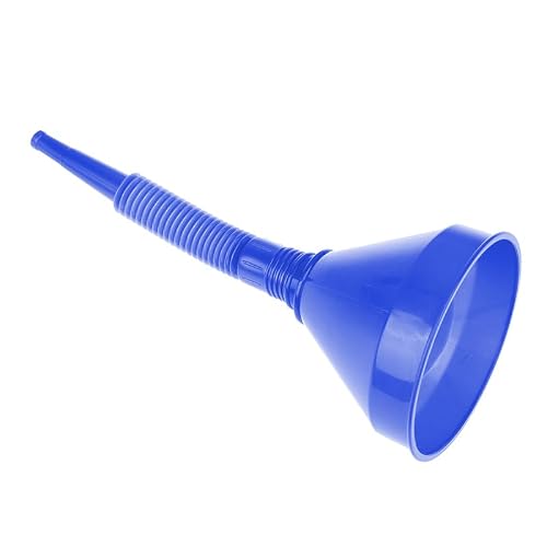 VIP Home Essentials Engine Oil, Fluids, Gasoline, Liquids, Kerosene Economy Funnel with Flexible Spout Extension - (Blue)