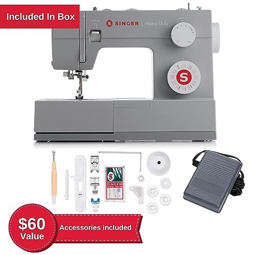 SINGER Heavy Duty 4432 (Grey) High Speed Sewing Machine +Accessory Kit | 32 Built-In Stitches Deliver 110 Stitch Applications | 50% More Power for Thick Fabrics, 1100 Stitches/Min, 1-Step Buttonhole by SINGER - Image 2
