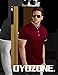 OYOZONE Men's Fashion Polo Shirts Pique Henley Collarless Shirts, Short Sleeve, Performance, Slim Fit, Cotton, Wine Red, X-Large