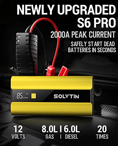 Solvtin S6 1200A Jump Starter With Pd18W Bilateral Port & S6 Pro 2000A Jump Starter With Pd30W Bilateral Port #TOP2