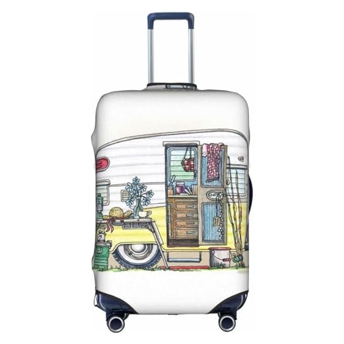 Housse de protection bagage Happy Campers contre rayures valise M