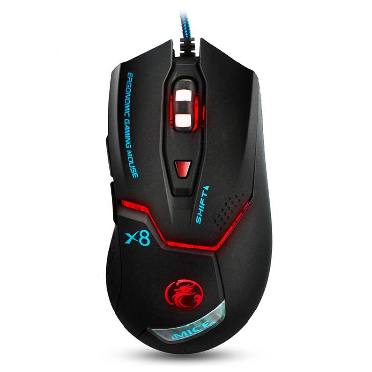 ENTWINOiMice-X8 Gaming Mouse 6D High Compatibility For Gaming PC & Laptop RGB Light Wired Optical Gaming Mouse