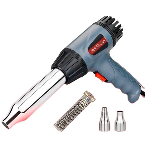 PLABNK Kit de Pistola de Calor minipistola de de 750 W con ajustes de Temperatura Variables y Boquilla