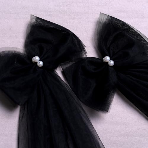 azaleas 1Pair Cute Bow Tulle Double Shoulder Shawl Removable Wedding Dress Shoulders Accessories Bridal Shoulder Cover(VG34)2